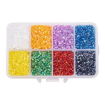 

1 Box Two Cut Glass Seed Beads DIY Mixed Color 2.2mm Hole: 0.5mm 14400pcs/box