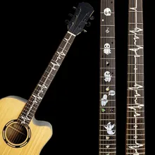 DIY гитарный гриф наклейки Инкрустация Стикер гитарный гриф головной убор гитары ra бас укулеле тонкая наклейка гитарра аксессуары