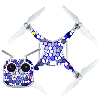 

Colorful Block Style Vinyl Skin Sticker for DJI Phantom 4 Drone And Remote Controller 0048