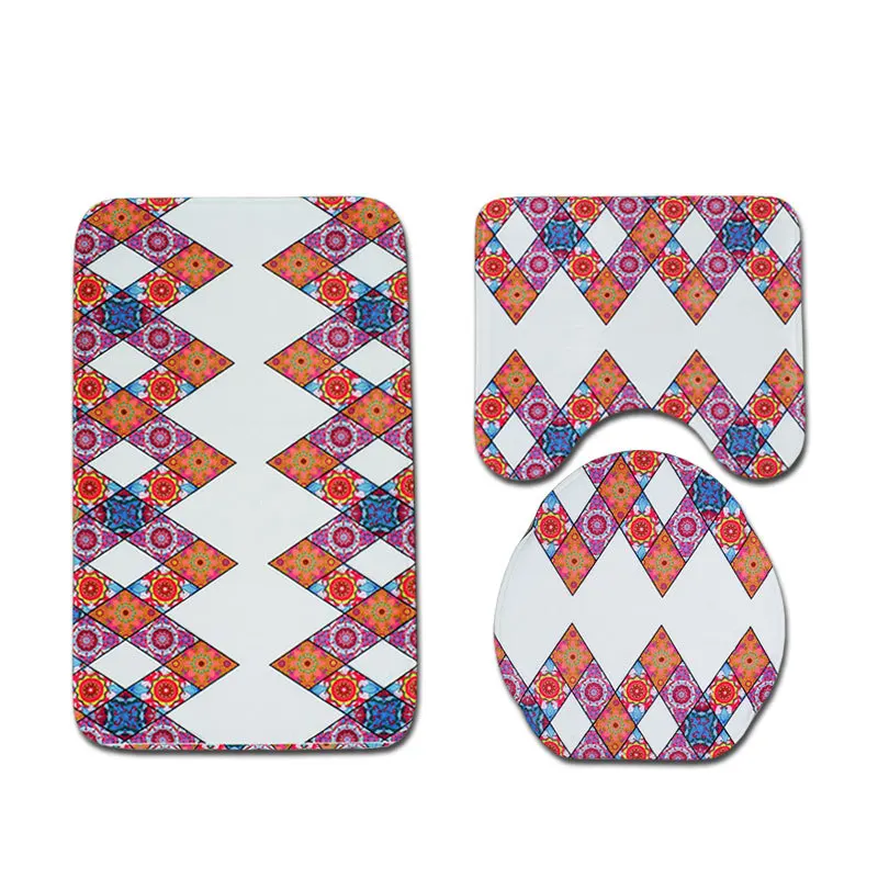 Геометрический Коврик для ванной Ванная комната Туалет полиэстер