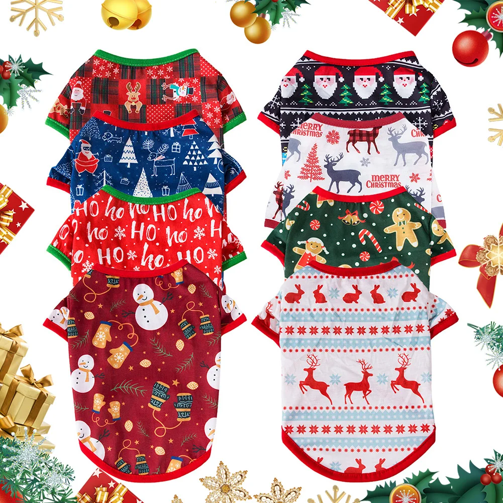 New Christmas Dog Clothes Pet Clothing Vest For Small Dog Cat Puppy