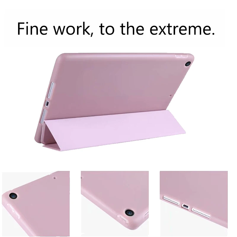 Ультра тонкий чехол для iPad 10,2 чехол A2200 A2198 A2197 мягкая ТПУ подставка складной противоударный чехол для iPad 10,2 чехол
