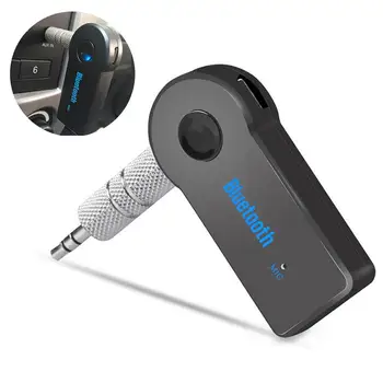 

Bluetooth Car Receiver 3.5mm Phone AUX Audio MP3 Car Stereo Music Receiver Adapter With Mic For Car Home TV MP3