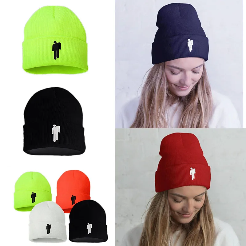 Billie eilish beanie шляпа Женская Мужская хип-хоп повседневная с манжетами широкий