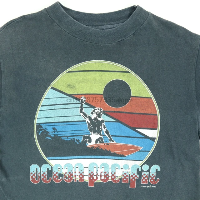 Vtg 80s Op Ocean Pacific T-shirt Medium Sun Wash Faded Black Surf Grunge  Skate Custom Print Tee Shirt - T-shirts - AliExpress