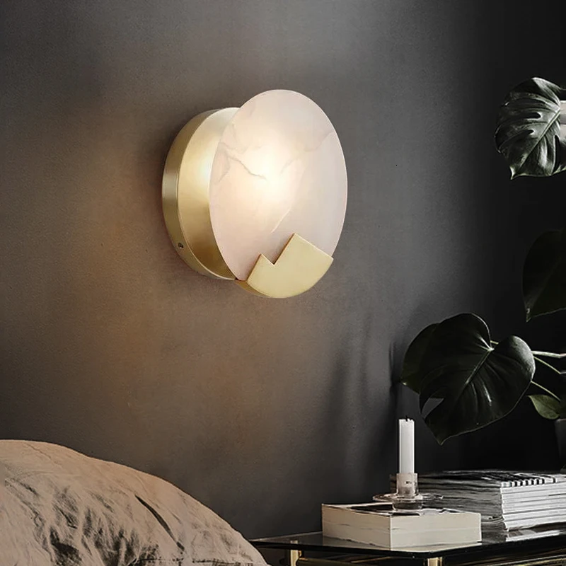 

Post Modern Line Wall Lamp Minimalism Nordic Glass Ball Led Wall Sconce Light Fixtures Bathroom Bedside Mirror Lights Loft Decor