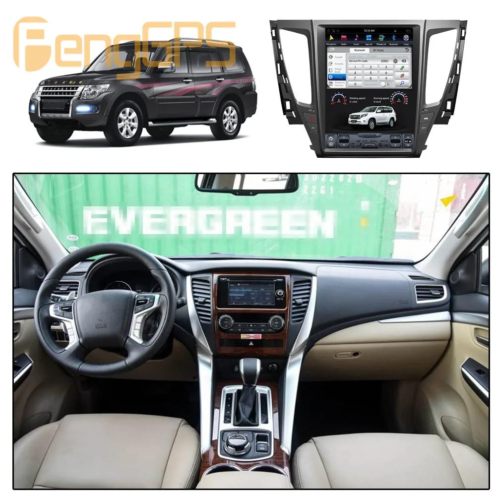 Android 9,0 Tesla вертикальный экран Автомобильный плеер gps навигация для MITSUBISHI PAJERO+ головное устройство Мультимедиа gps трекер