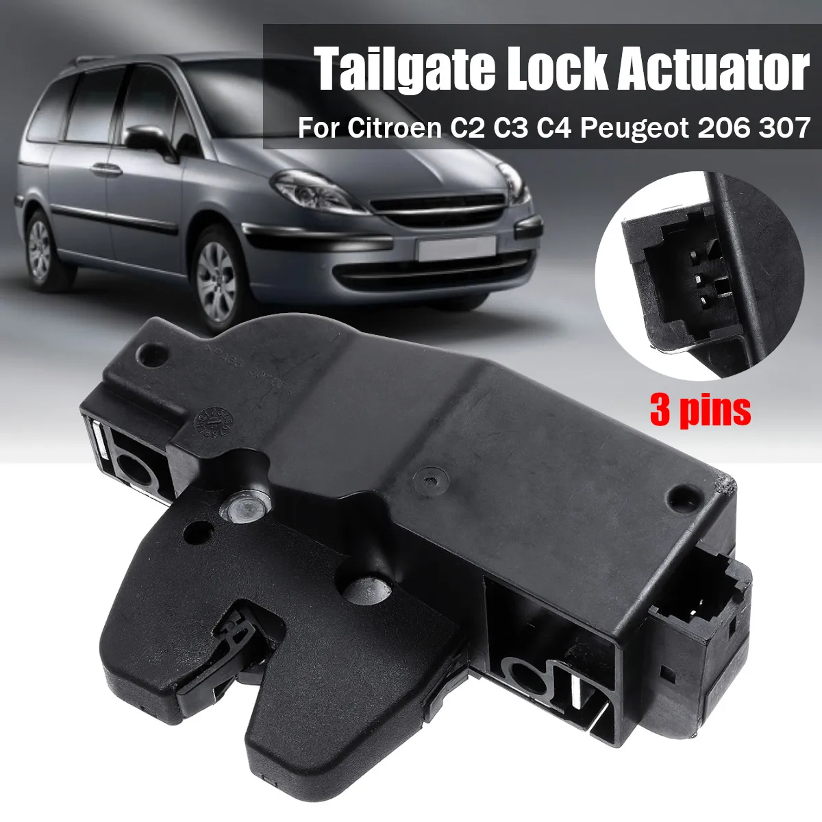 Car Tailgate Boot Lock Central Locking Actuator For Citroen C2 C3 C4 C5