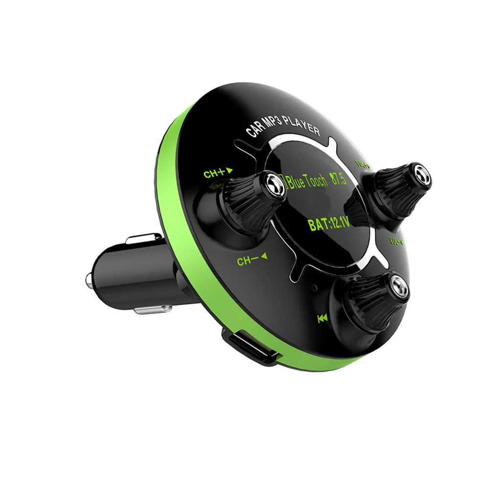 Bluetooth FM передатчик Handsfree автомобильный комплект 1,3 дюймов ЖК-дисплей TF карта/U диск MP3-плеер двойной USB зарядное устройство - Формат цифровых медиаданных: 3