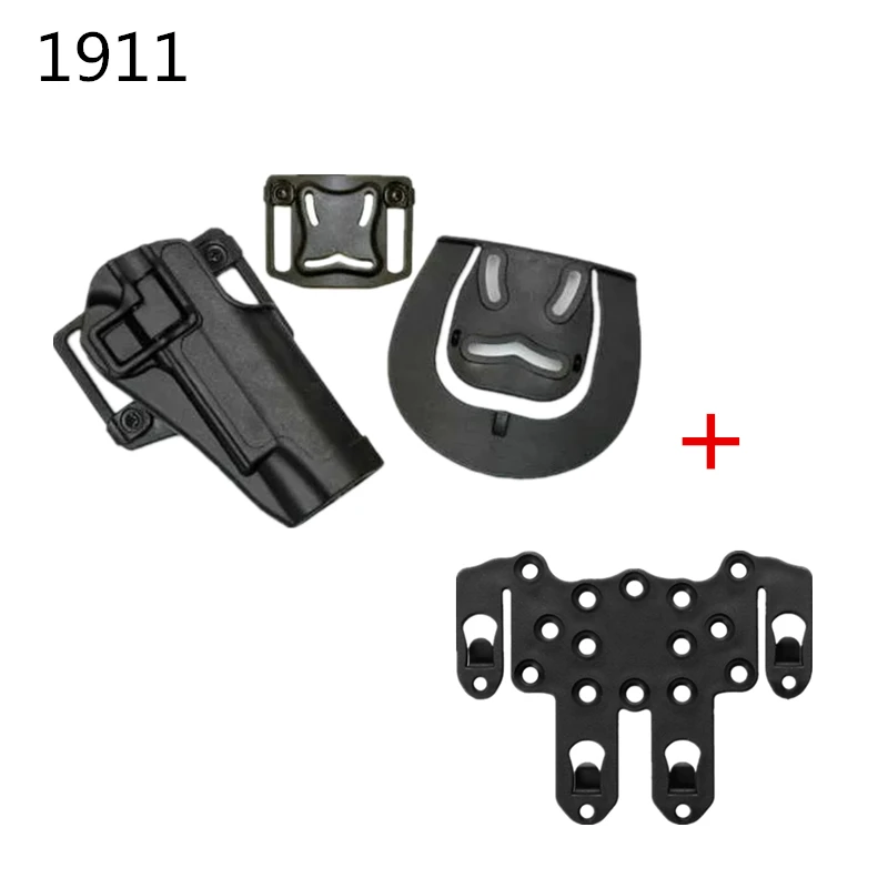 

Tactical CQC Right Hand Pistol Holster Gun Case with STRIKE MOLLE Platform for Colt 1911 M1911 Waist Gun Bag Hunting Accessories