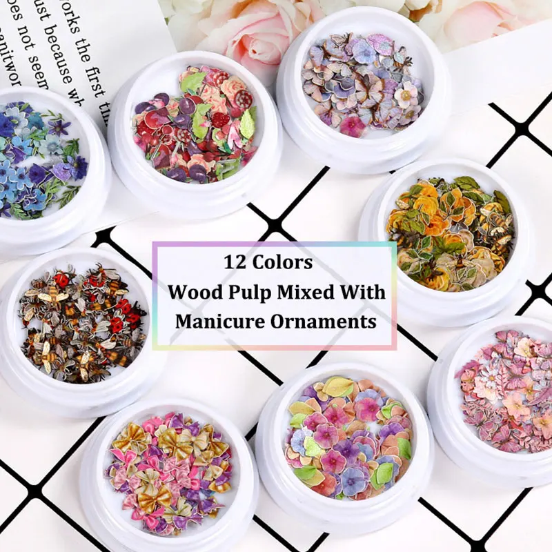 

Japanese Style Nail Art Stickers Rose Bear Design Nail Patch Fruit Bee Nail Decoration Fruit Sticker Nail Decals DIY Decorations