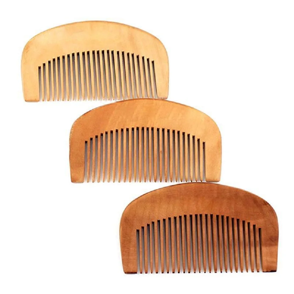 

Trendy Hair Engraved Natural Peach Wood Wooden Comb Anti-Static Beard Comb Tool Hair Styling Accessories Dropshipping