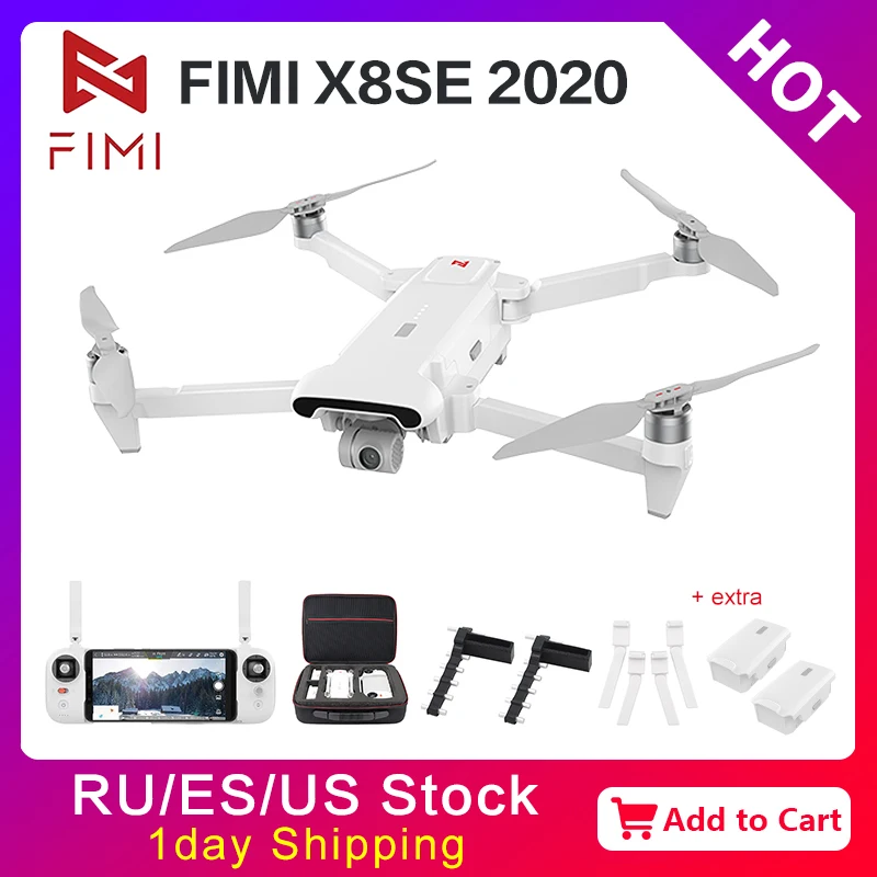 FIMI X8 SE 2020 дрона с дистанционным управлением 3 осевой и портативный монопод