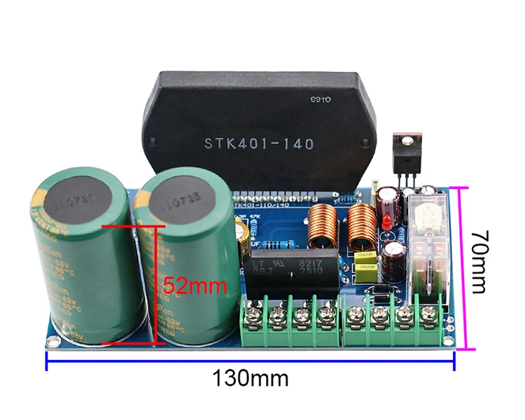 GHXAMP STK401-140 Thick Film Music Power Amplifier Board High Power 120W+120W with UPC1237 speaker protection