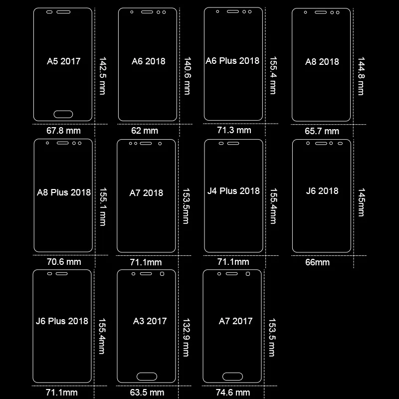 3-1 шт./лот закаленное Стекло для samsung Galaxy J4 Plus J6 J8 A6 A8 A7 Экран протектор для samsung A5 A3 A7 Стекло пленка