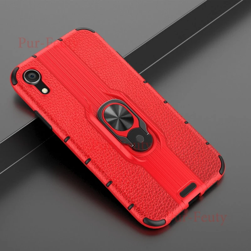 Красный Чехол на Apple iphone XR роскошный Броня мягкий ударопрочный силиконовый бампер магнитное кольцо Броня чехол для iphone XR iphone xr - Цвет: Красный