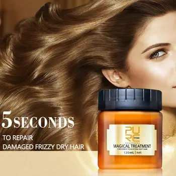 

120 Ml Magical Haarmasker Conditioner Hoofdhuid Behandeling Effectief Reparatie Zacht Glad haar 5 Seconden