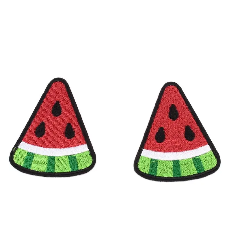 10pcs/lot New Cute Watermelon Sticker Embroidered Iron On Fruits Patch