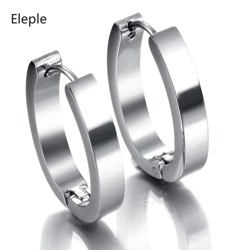 Eleplle нержавеющая сталь серебро цвет геометрические серьги-гвоздики классические