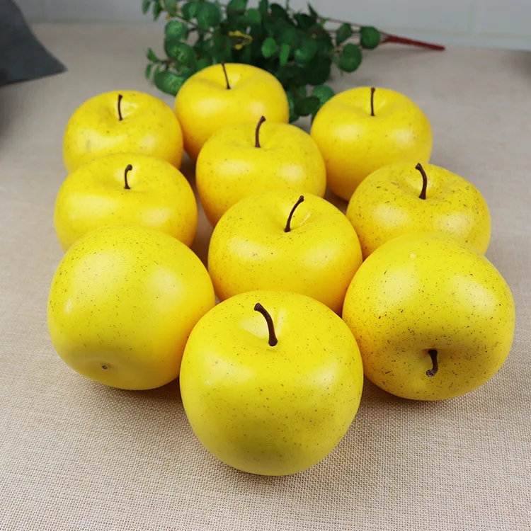 High Simulation Fruit Plastic Fake Apples Red Green Photo Props Fruit Home Artificial Varietal Shop Model Dec artificial fruits and vegetables