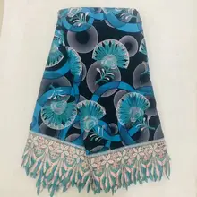 Вышивка хлопок кружево воск ткань модные Африканские Восковые ткани Высокое качество нигерийское свадебное платье сетка кружево гипюр! O-4617