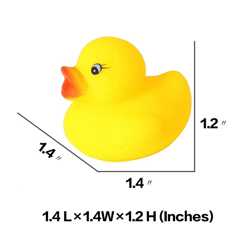 1,4 дюйма мини желтая утка резиновая игрушка для ванны для ребенка игрушки kinder чистый натуральный желтый милый резиновый Ducky(набор из 60