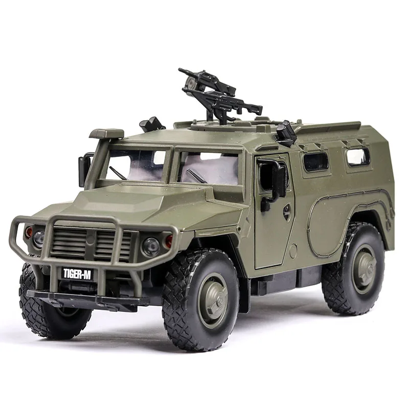 

1:32 Simulation Alloy Toy Car Model Of Military Explosion-Proof Armored Vehicle With Acousto-optic Door Opening Kids Toys