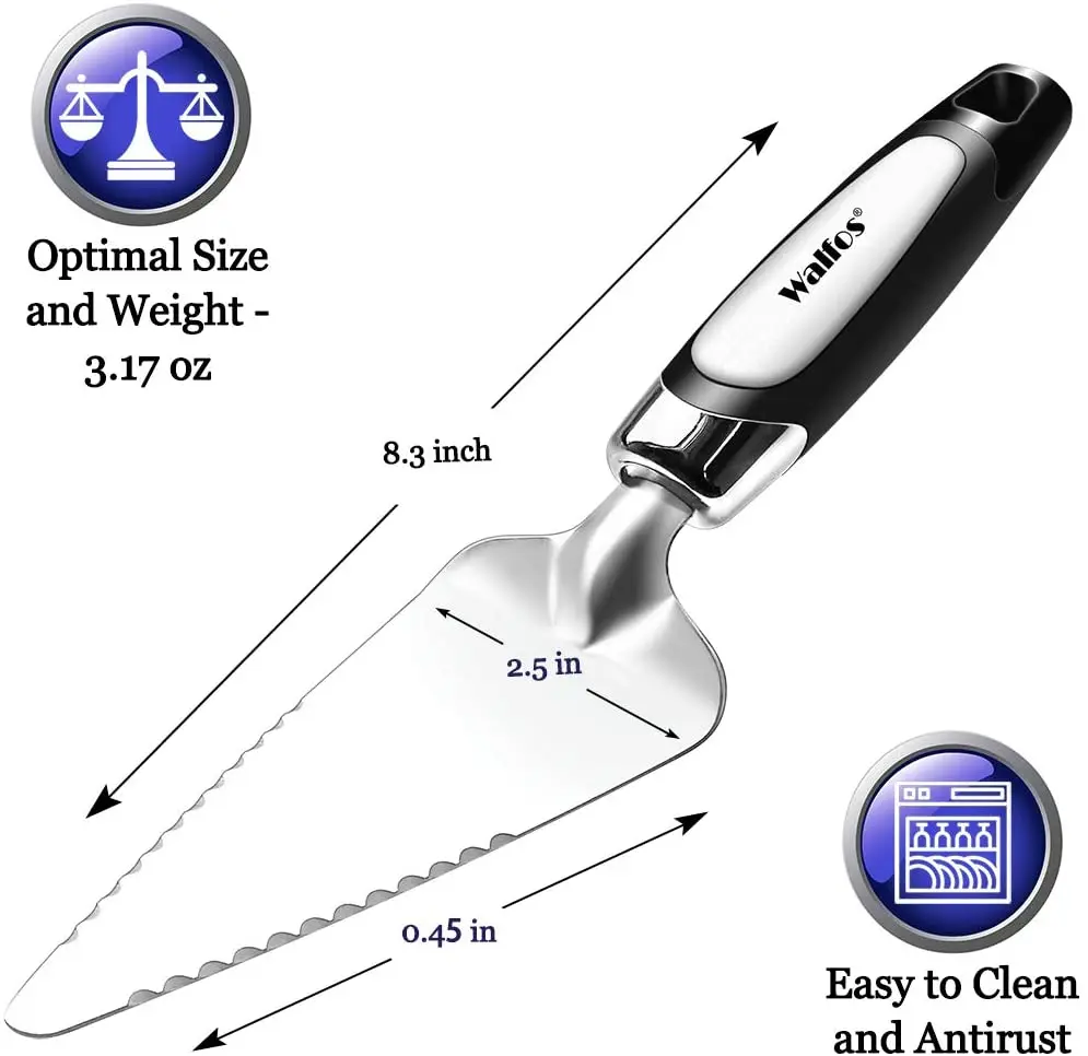 Cream Spatula Cake Spatula Cake Knife Stainless Steel Serrated Edge Cake Server Blade Cutter Pie Pizza Server