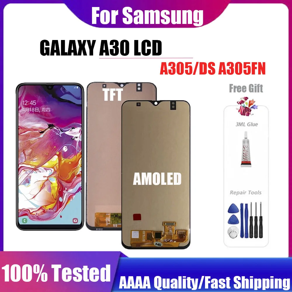 OLED дисплей для Samsung Galaxy A30 SM-A305F сменный ЖК-экран A305 A305F модуль | Мобильные телефоны