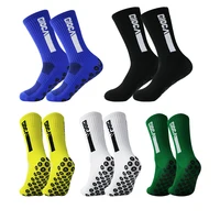 5 Colors Anti Slip Football Soccer Socks Non Slip Grip Pads Sports Cycling Socks Size 8-12