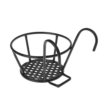 

Balcony Hanging Flowerpot Plant Creative Iron Racks Outdoor Window Round Shape A0NA