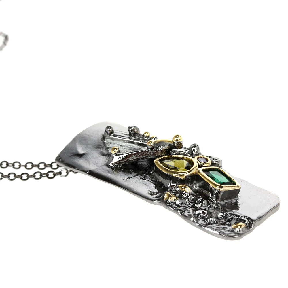 Goedkoop DreamCarnival1989 Nieuwe Black Gold Collection Rectanglar Hanger Ketting Voor Vrouwen Moet Hebben Overdreven Persoonlijkheid Gift WP6678