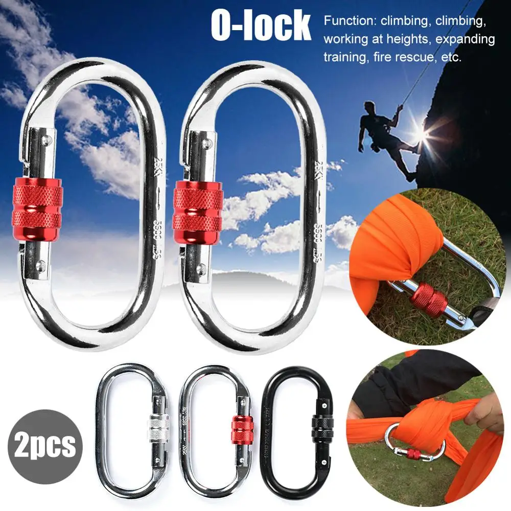 

Free Shipping 1Pair 25KN Professional Master Lock Carabiner Rock Climbing Buckle Equipment Outdoor For Yoga Hammock Dropshipping