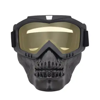 

Modular Mask Detachable Goggles And Mouth Filter Perfect For Open Face Motorcycle Half Helmet or Vintage Helmets