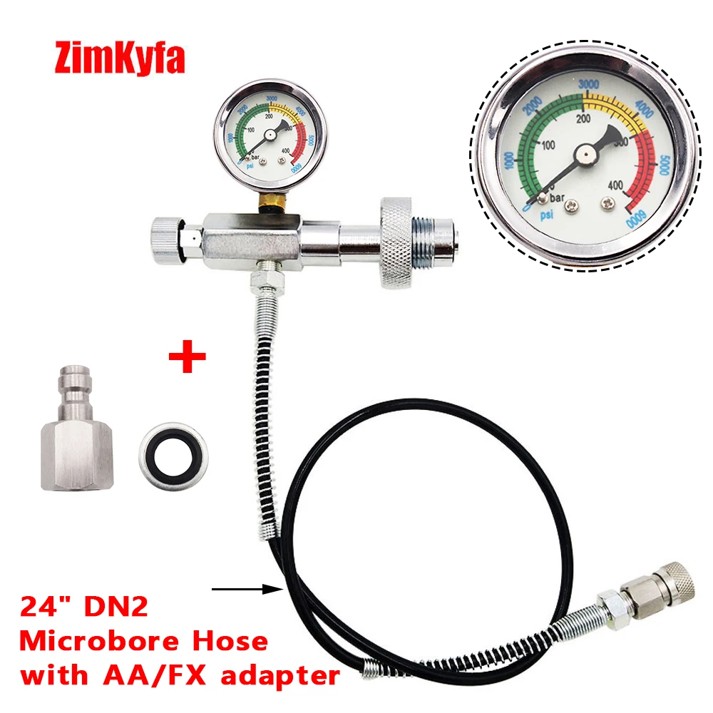 Filling-Charging-Adaptor Paintball Pcp Fill-Station-40mpa/4500psi with 24-/36-DN2 Micorbore