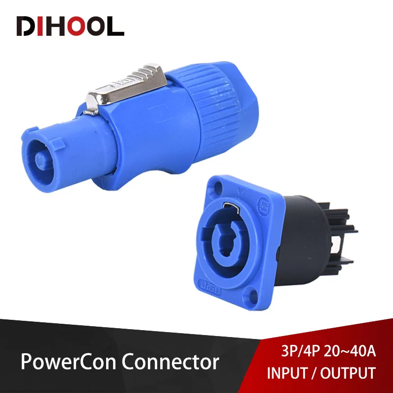 3/4 контактов PowerCon 20/40A 250 В разъем для аудиокабеля штепсельная вилка папа и мама