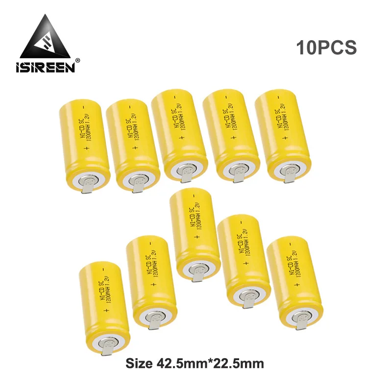 

1.2V 1200mAh Subc Ni CD Battery Cells DIY Rechargeable SC Ni-CD Power Tool Battery Packs Electric Digital Cameras Free Shipping