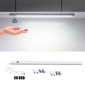

USB 5V Under Cabinet Kitchen Light Waterproof LED Tube Bulb Hand Sweep Switch Bedroom Wardrobe Closet Night Light Lamp