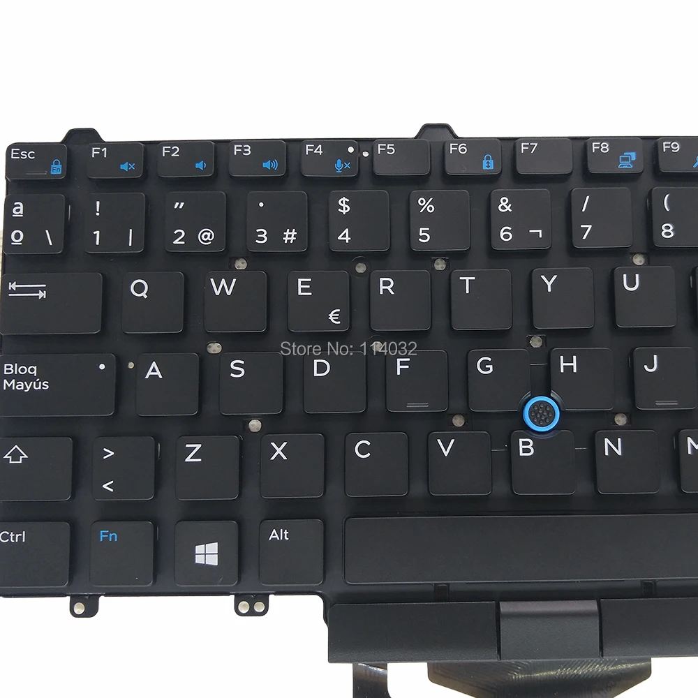Teclado Retroiluminado Espanhol Teclados para Dell Latitude 15 E5550 E5570 E5580 E5590 la Teclado Latino Tracking Point 0y92dw Y92dw Novo - Imagem 5