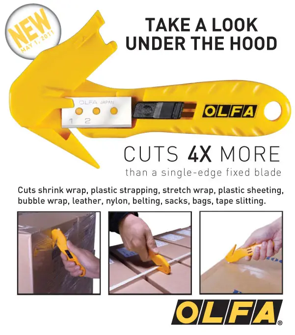 OLFA Concealed Blade Safety Knife SK-10/ 4-point Adjust Cutting shrink-wraps most plastic SKB-10 Cutter