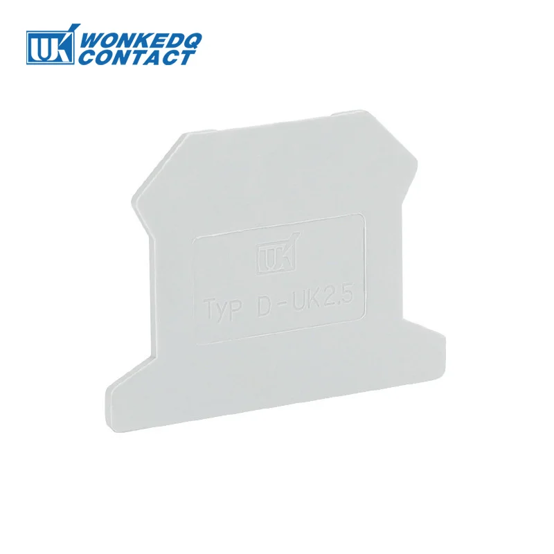 End Cove Enclosurer 10Pcs For UK Series Din Rail Terminal Block Universal Wire Electrical Connectors Accessories