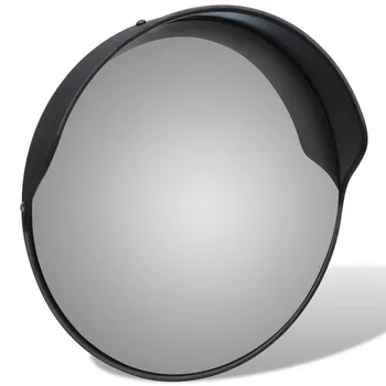 

Convex Mirror Outdoor Traffic Tools With Sun Shade / Rain Cover Shatter-proof PC Plastic Adjustable In All Directions Black