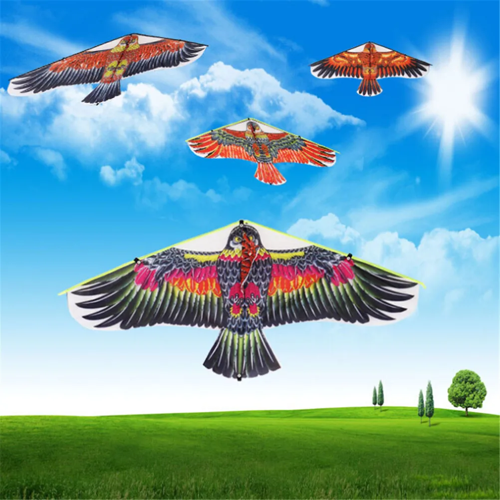 1Pc Big Flat Eagle Bird Kite Children Flying Bird Kites Windsock Outdoor Toys Garden Cloth Toys For Kids Gift Random Color