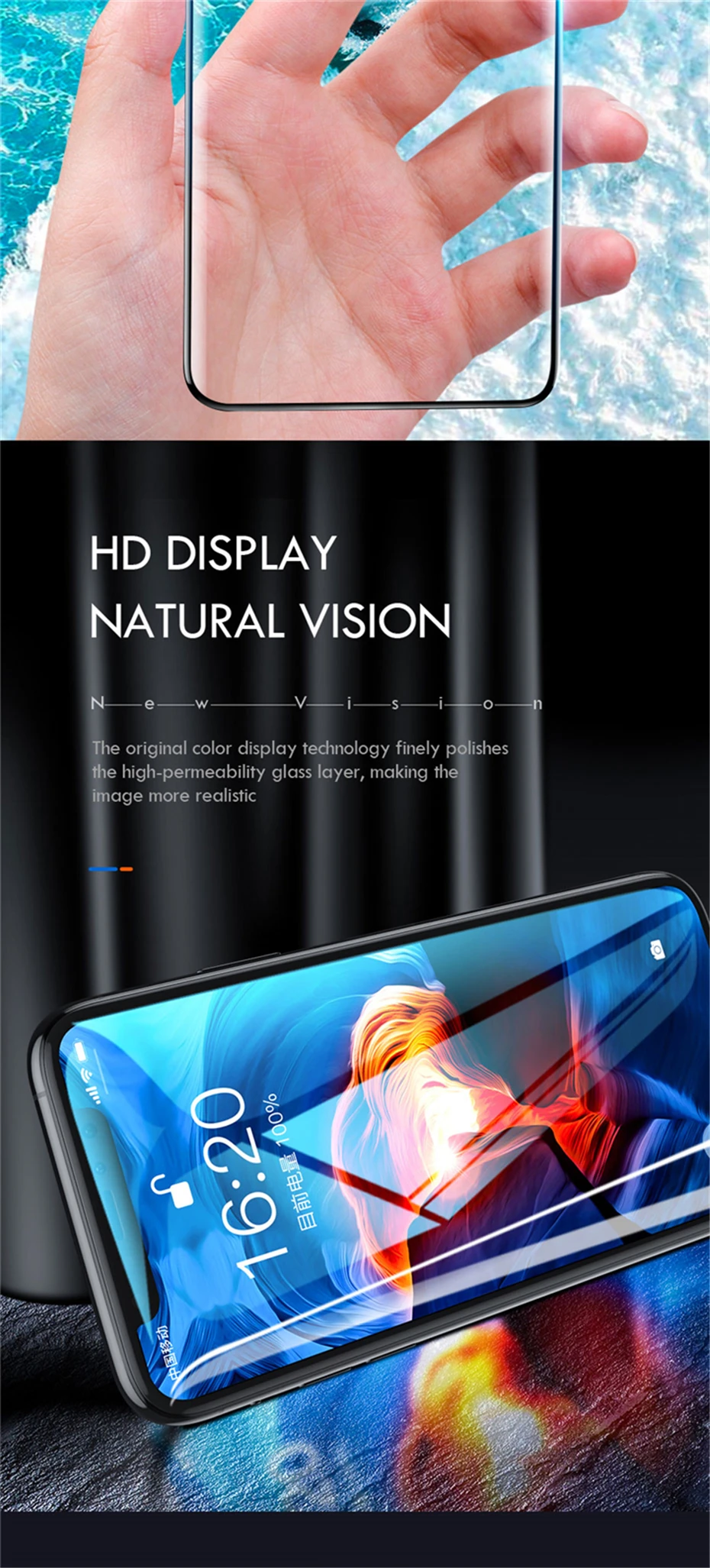 100D изогнутое полное покрытие Защитное стекло для iPhone 7 8 6 6S Plus закаленное защитное стекло для экрана iPhone 11 Pro XR XS Max