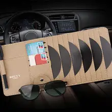 Автомобильный солнцезащитный козырек, солнцезащитные очки, держатель для очков, зажим для кредитных карт, посылка, ID сумка для хранения, 4 цвета