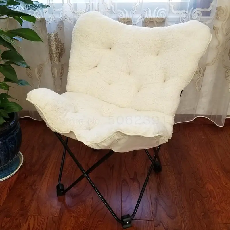 

Butterfly chair simple Nordic folding chair creative moon chair leisure lazy sofa recliner