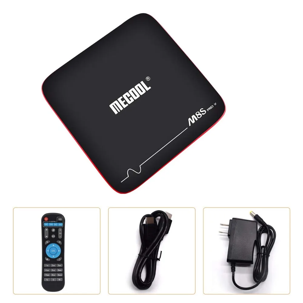 ТВ-приставка Mecool M8S Pro W Android Voice 4 K, четырехъядерный процессор Amlogic S905W, 1 ГБ, 2 Гб, DDR3, 8 ГБ, 16 ГБ, 2,4 ГБ, Wi-Fi, ТВ-приставка с голосовым управлением