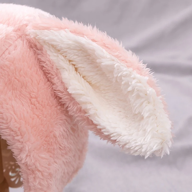 Cute Rabbit Baby Earmuffs Hats Winter Velvet Warm Infant Caps Cartoon Soft Beanie Cap Baby Boys Girls Winter Hats 1-4T