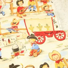 Простая хлопковая ткань с принтом для мальчиков и девочек, платье ручной работы из хлопка, CR-83