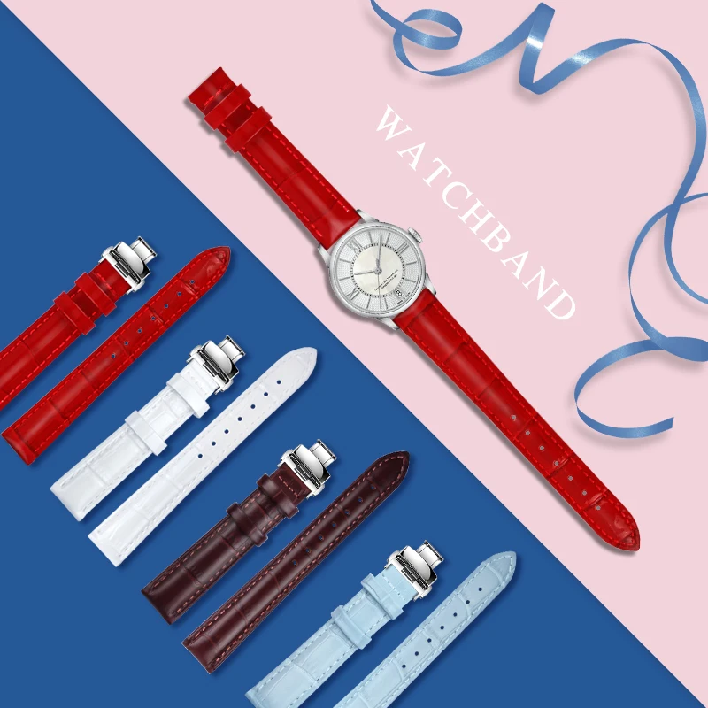 Женские ремешки для часов ремешок из телячьей кожи бренда Tissot 12/14/16/18/20/22 мм|brand watch